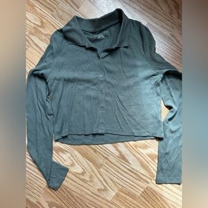 Forest Green Button-Down Shirt